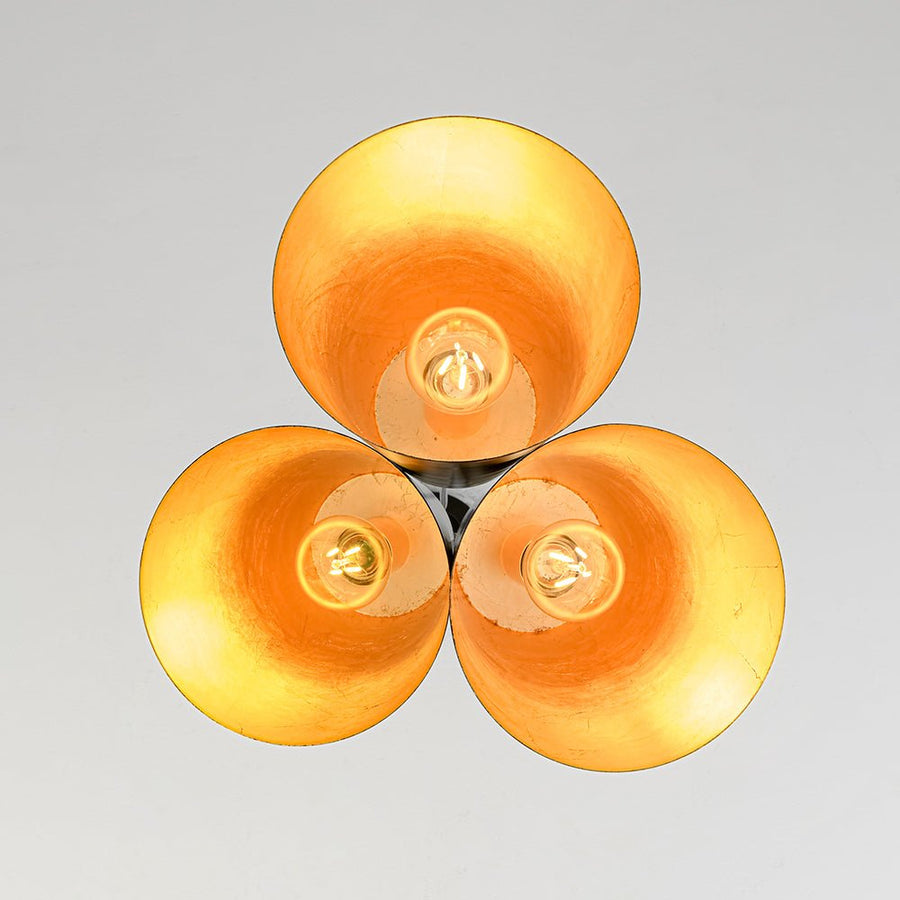 Farmhouze Light - Shaker Cluster Metal Cone 3 - Light Kitchen Pendant - Chandelier - White - 