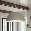 Load image into Gallery viewer, Farmhouze Light-Shaker Minimalist 1-Light Iron Dome Kitchen Pendant-Pendant-Gray-
