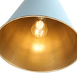Load image into Gallery viewer, Farmhouze Light - Shaker Style Aged Brass Single Soft Blue Cone Pendant Light - Pendant - Blue + Brass - 
