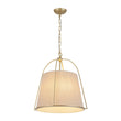 Load image into Gallery viewer, Farmhouze Light-Spanish Farmhouse 4-Light Drum Beige Linen Lantern Pendant-Chandelier-19.7 in-
