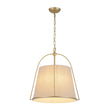 Load image into Gallery viewer, Farmhouze Light-Spanish Farmhouse 4-Light Drum Beige Linen Lantern Pendant-Chandelier-19.7 in-
