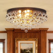 Load image into Gallery viewer, Farmhouze Light-Spanish Retro Layered Luxury Crystal Drops Round Ceiling Light-Ceiling Light-Oil-Rubbed Bronze-

