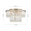 Load image into Gallery viewer, Farmhouze Light - Sparkle Round Tiered Tassel Crystal Semi Flush Mount - Chandelier - 9.8 in - 
