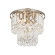 Load image into Gallery viewer, Farmhouze Light - Sparkle Round Tiered Tassel Crystal Semi Flush Mount - Chandelier - 9.8 in - 
