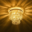 Load image into Gallery viewer, Farmhouze Light - Sparkle Round Tiered Tassel Crystal Semi Flush Mount - Chandelier - 9.8 in - 
