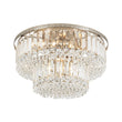Load image into Gallery viewer, Farmhouze Light - Sparkle Round Tiered Tassel Crystal Semi Flush Mount - Chandelier - 9.8 in - 
