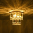 Load image into Gallery viewer, Farmhouze Light - Sparkle Round Tiered Tassel Crystal Semi Flush Mount - Chandelier - 9.8 in - 
