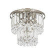 Load image into Gallery viewer, Farmhouze Light - Sparkle Round Tiered Tassel Crystal Semi Flush Mount - Chandelier - 9.8 in - 
