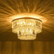 Load image into Gallery viewer, Farmhouze Light - Sparkle Round Tiered Tassel Crystal Semi Flush Mount - Chandelier - 9.8 in - 
