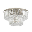 Load image into Gallery viewer, Farmhouze Light - Sparkle Round Tiered Tassel Crystal Semi Flush Mount - Chandelier - 9.8 in - 
