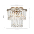 Load image into Gallery viewer, Farmhouze Light - Sparkle Round Tiered Tassel Crystal Semi Flush Mount - Chandelier - 9.8 in - 
