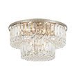 Load image into Gallery viewer, Farmhouze Light - Sparkle Round Tiered Tassel Crystal Semi Flush Mount - Chandelier - 9.8 in - 
