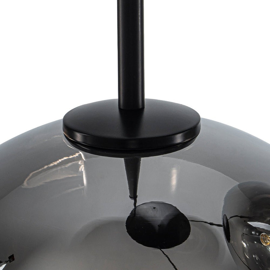 Farmhouze Light - Stylish 3 - Light Gradient Glass Globe Pendant Light - Chandelier - Chrome Tone - 