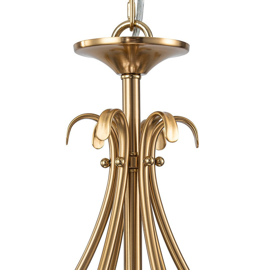Farmhouze Light - Traditional Luxury Brass 6 - Light Candle Chandelier - Chandelier - Brass - 