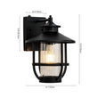 Load image into Gallery viewer, Farmhouze Light-Vintage 1-Light Black Cabin Wall Lantern Outdoor Sconce-Wall Sconce-2 Packs-
