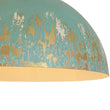 Load image into Gallery viewer, Farmhouze Light - Vintage 1 - Light Gold Green Patina Metal Dome Pendant - Chandelier - 15.7 in - 
