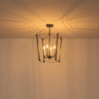 Load image into Gallery viewer, Farmhouze Light-Vintage 4-Light Candle Style Arched Square Cage Pendant-Ceiling Light-Black-
