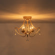 Load image into Gallery viewer, Farmhouze Light-Vintage 4-Light Distressed Candle Crystal Empire Semi Flush-Ceiling Light-17.1 in-
