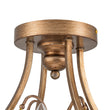 Load image into Gallery viewer, Farmhouze Light-Vintage 4-Light Distressed Candle Crystal Empire Semi Flush-Ceiling Light-17.1 in-
