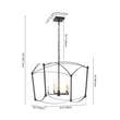 Load image into Gallery viewer, Farmhouze Light-Vintage 5-Light Candle Arched Square Cage Chandelier-Ceiling Light-Black-
