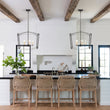 Load image into Gallery viewer, Farmhouze Light-Vintage 5-Light Candle Arched Square Cage Chandelier-Ceiling Light-Black-
