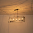 Load image into Gallery viewer, Farmhouze Light-Vintage 5-Light Candle Style Arched Rectangle Island Chandelier-Ceiling Light-Black-
