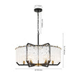 Load image into Gallery viewer, Farmhouze Light-Vintage 6-Light Water Glass Wide Drum Lantern Chandelier-Chandelier-Black-
