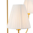 Load image into Gallery viewer, Farmhouze Light-Vintage 6-Light White Pleated Fabric Tiered Candle Chandelier-Chandelier-Brass-

