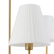Load image into Gallery viewer, Farmhouze Light-Vintage 6-Light White Pleated Fabric Tiered Candle Chandelier-Chandelier-Brass-
