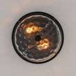 Load image into Gallery viewer, Farmhouze Light - Vintage Black 2 - Light Water Glass Drum Semi Flush Mount - Ceiling Light - Black - 
