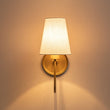 Load image into Gallery viewer, Farmhouze Light-Vintage Brass 1-Light Linen Shade Fabric Vanity Wall Lamp-Wall Sconce-2 Packs-
