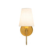 Load image into Gallery viewer, Farmhouze Light-Vintage Brass 1-Light Linen Shade Fabric Vanity Wall Lamp-Wall Sconce-2 Packs-
