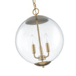 Load image into Gallery viewer, Farmhouze Light-Vintage Brass 3-Light Candle Style Clear Glass Globe Pendant-Pendant-Brass-
