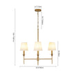 Load image into Gallery viewer, Farmhouze Light-Vintage Brass 4-Light White Fabric Candle Chandelier-Chandelier-4 Bulbs-
