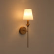 Load image into Gallery viewer, Farmhouze Light-Vintage Brass Candle Style 1-Light White Fabric Wall Sconce-Wall Sconce-1 Pack-
