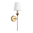 Load image into Gallery viewer, Farmhouze Light-Vintage Brass Candle Style 1-Light White Fabric Wall Sconce-Wall Sconce-1 Pack-
