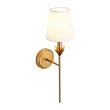 Load image into Gallery viewer, Farmhouze Light-Vintage Brass Candle Style 1-Light White Fabric Wall Sconce-Wall Sconce-1 Pack-
