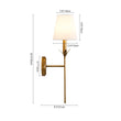 Load image into Gallery viewer, Farmhouze Light-Vintage Brass Candle Style 1-Light White Fabric Wall Sconce-Wall Sconce-1 Pack-
