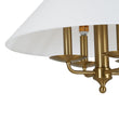 Load image into Gallery viewer, Farmhouze Light-Vintage Brass Candle Style Fabric Round Tapered Lantern Pendant-Chandelier-20 in-
