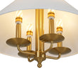 Load image into Gallery viewer, Farmhouze Light-Vintage Brass Candle Style Fabric Round Tapered Lantern Pendant-Chandelier-20 in-
