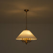 Load image into Gallery viewer, Farmhouze Light-Vintage Brass Candle Style Fabric Round Tapered Lantern Pendant-Chandelier-20 in-
