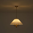 Load image into Gallery viewer, Farmhouze Light-Vintage Brass Candle Style Fabric Round Tapered Lantern Pendant-Chandelier-20 in-
