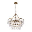 Load image into Gallery viewer, Farmhouze Light-Vintage Brass Luxury 3-Tier Round Crystal Accented Chandelier-Chandelier-23.6 in-
