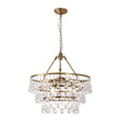 Load image into Gallery viewer, Farmhouze Light-Vintage Brass Luxury 3-Tier Round Crystal Accented Chandelier-Chandelier-23.6 in-
