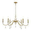 Load image into Gallery viewer, Farmhouze Light - Vintage Brass Scroll 6 - Light Candle Style Chandelier - Chandelier - Brass - 
