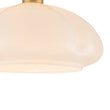 Load image into Gallery viewer, Farmhouze Light-Vintage Chic Opal Glass Petal Edge Semi Flush Ceiling Light-Ceiling Light-Brass-
