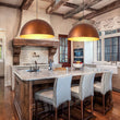 Load image into Gallery viewer, Farmhouze Light - Vintage Copper Style Oversized Metal Dome Pendant Light - Chandelier - 23in - 
