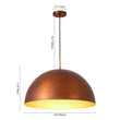 Load image into Gallery viewer, Farmhouze Light - Vintage Copper Style Oversized Metal Dome Pendant Light - Chandelier - 23in - 
