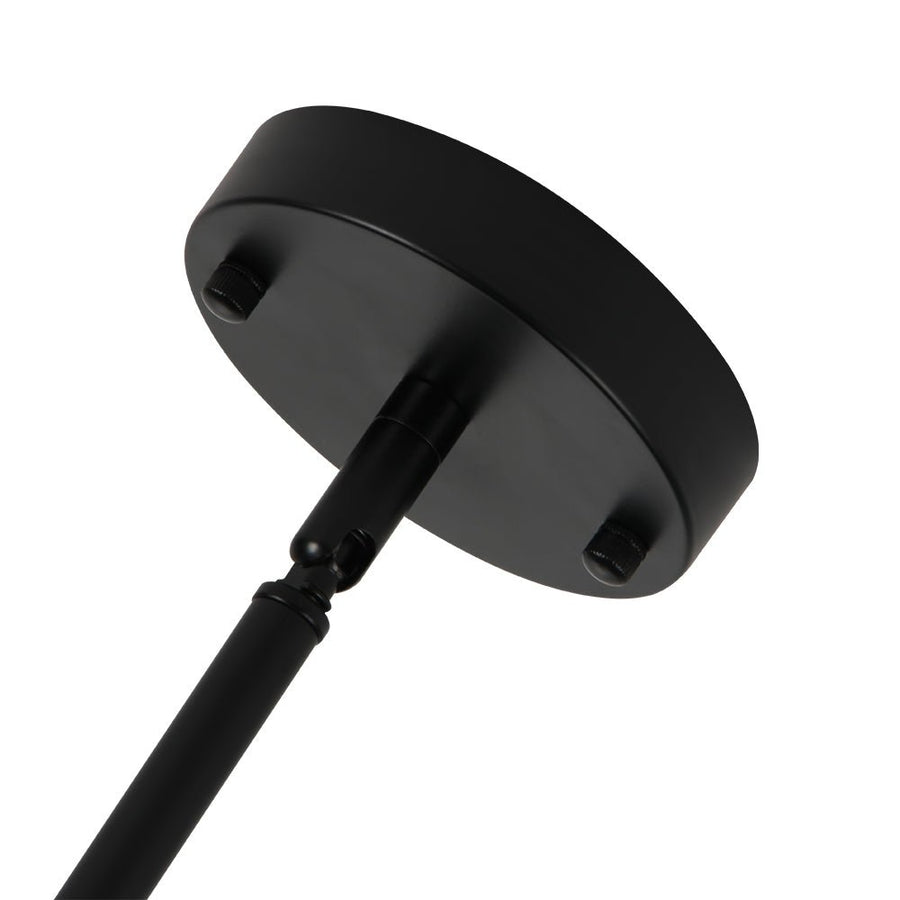 Farmhouze Light - Vintage Crystal Accented Black Fabric Round Cage Chandelier - Chandelier - Black - 