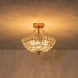 Load image into Gallery viewer, Farmhouze Light-Vintage Distressed Bronze Round Crystal Cage Ceiling Light-Ceiling Light-Bronze-
